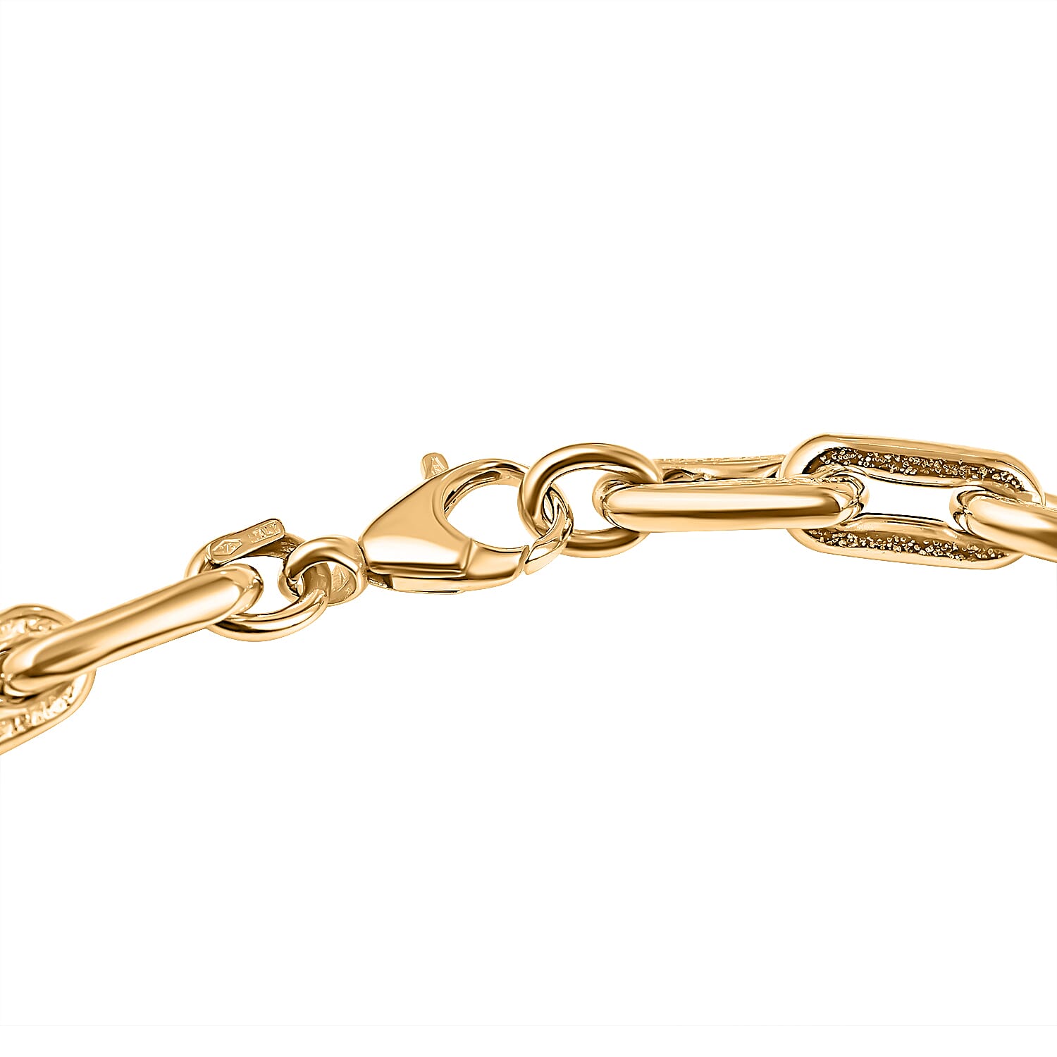 9K Yellow Gold Broad Paperclip Necklace (Size - 20), Gold Wt. 15.77 Gms