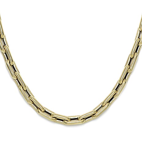 9K Yellow Gold Broad PaperClip Necklace (Size - 20), Gold Wt. 15.77 Gms