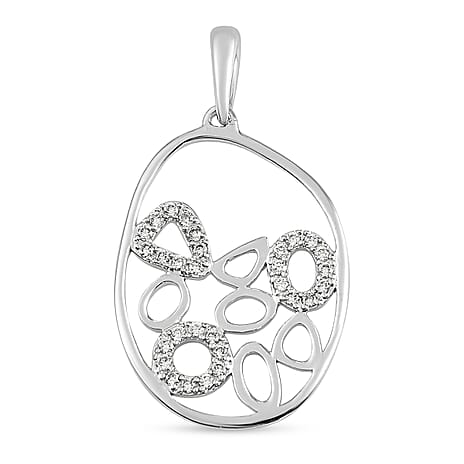 RACHEL GALLEY 14K White Gold IGI CERTIFIED Diamond (SI/G-H) Pendant 0.21 Ct.