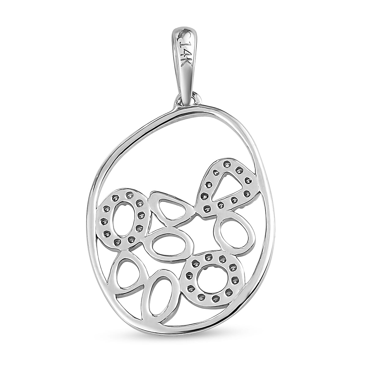 RACHEL GALLEY 14K White Gold IGI CERTIFIED Diamond (SI/G-H) Pendant 0.21 Ct.