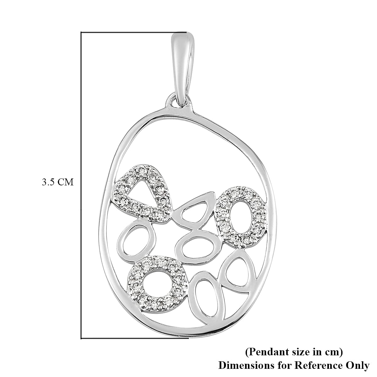 RACHEL GALLEY 14K White Gold IGI CERTIFIED Diamond (SI/G-H) Pendant 0.21 Ct.