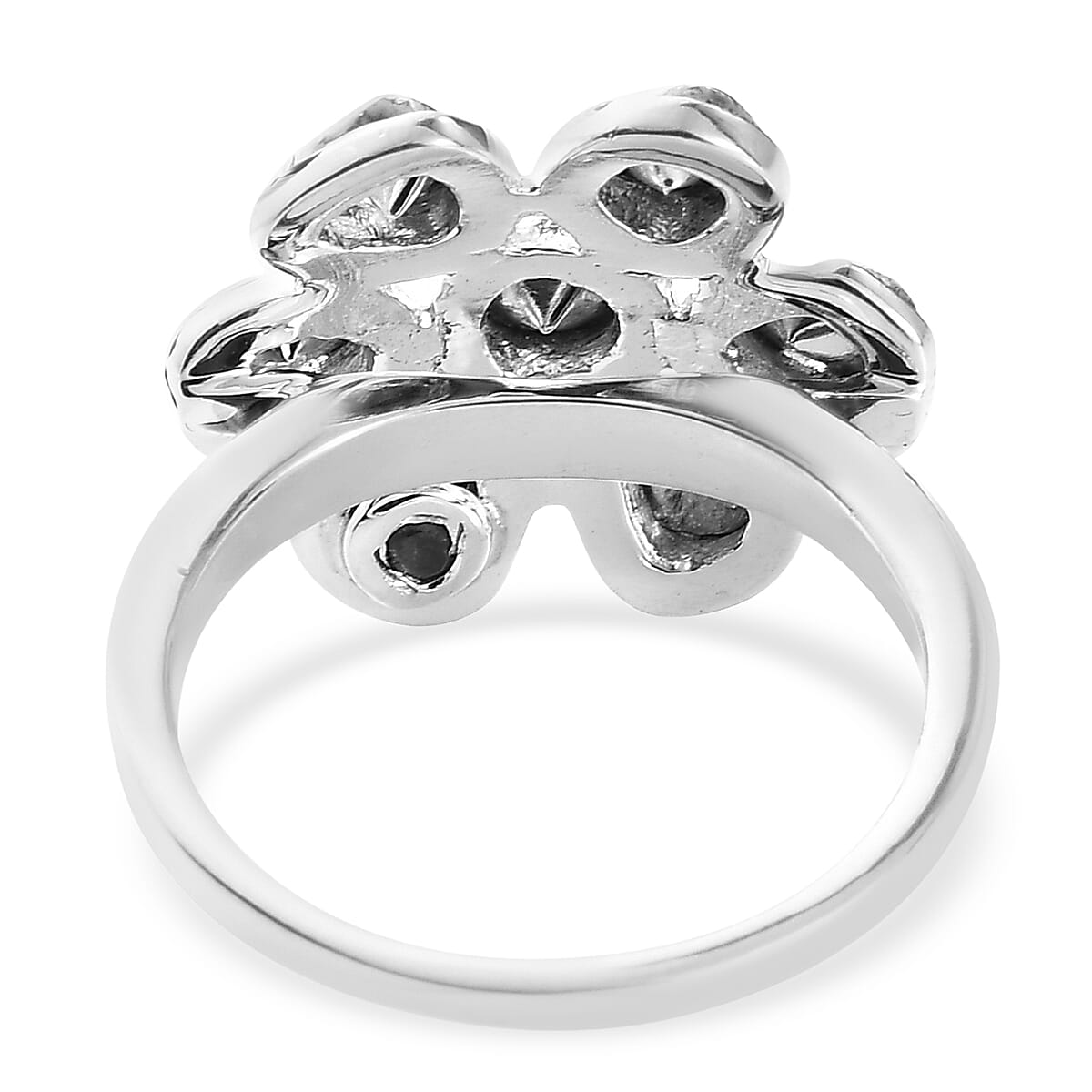 GP Italian Garden Collection - Polki Diamond Ring in Platinum Overlay Sterling Silver 0.34 Ct