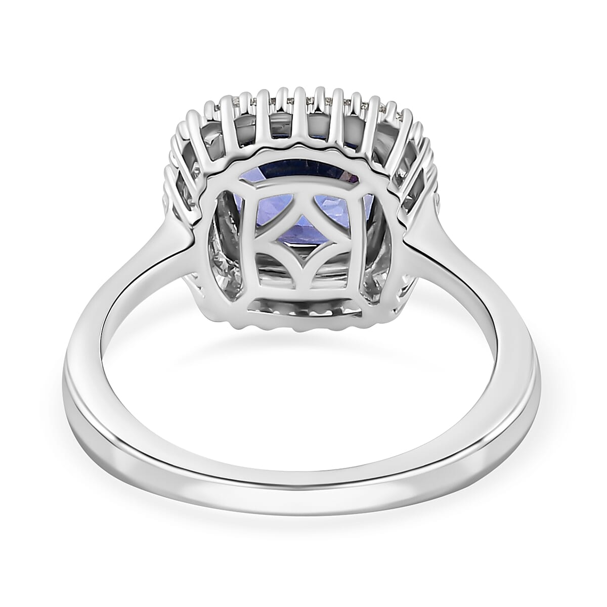 RHAPSODY 950 Platinum AAAA Tanzanite and Diamond (VS-E-F) Ring 2.75 Ct, Platinum Wt. 5.10 Gms