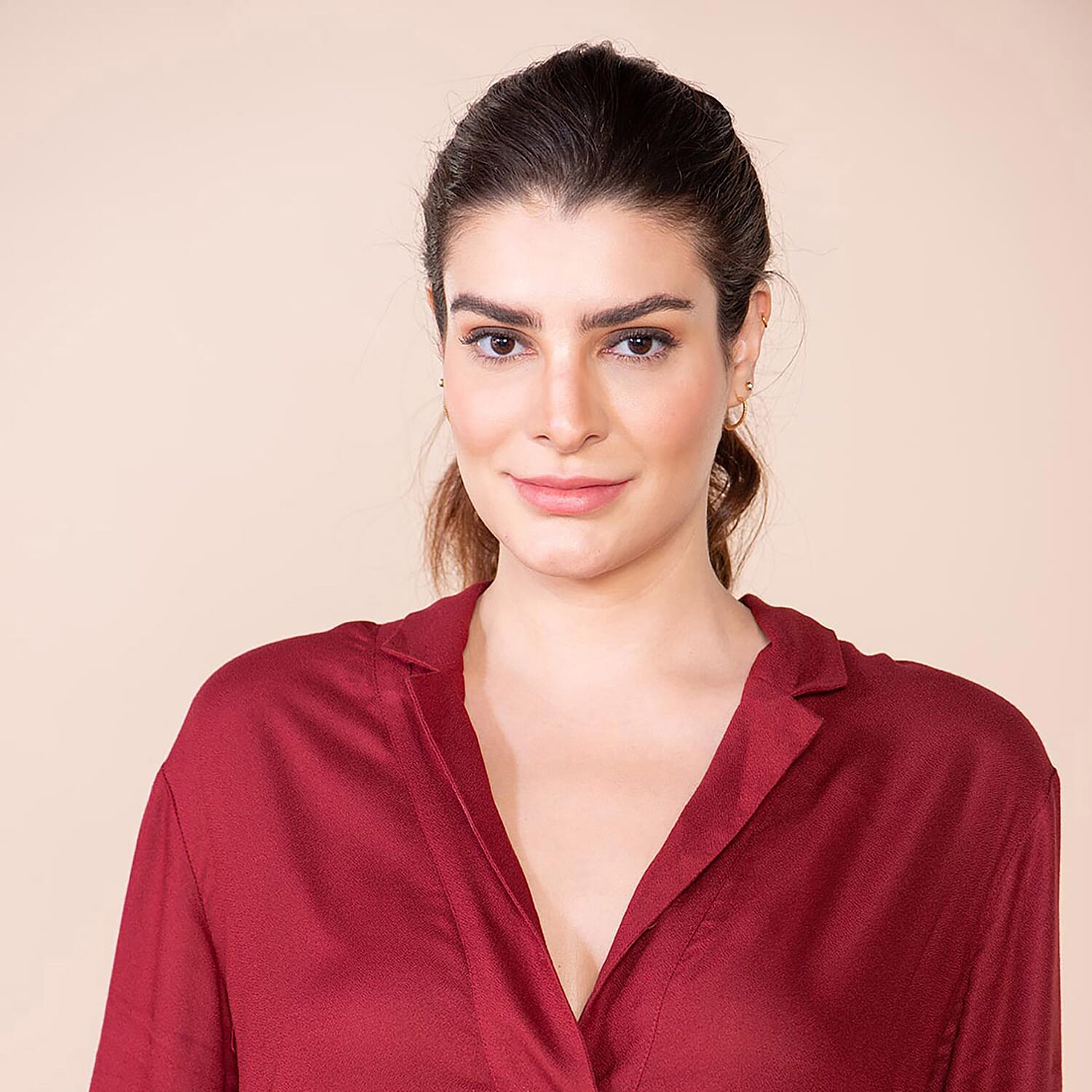 TAMSY Viscose Top - Navy Blue