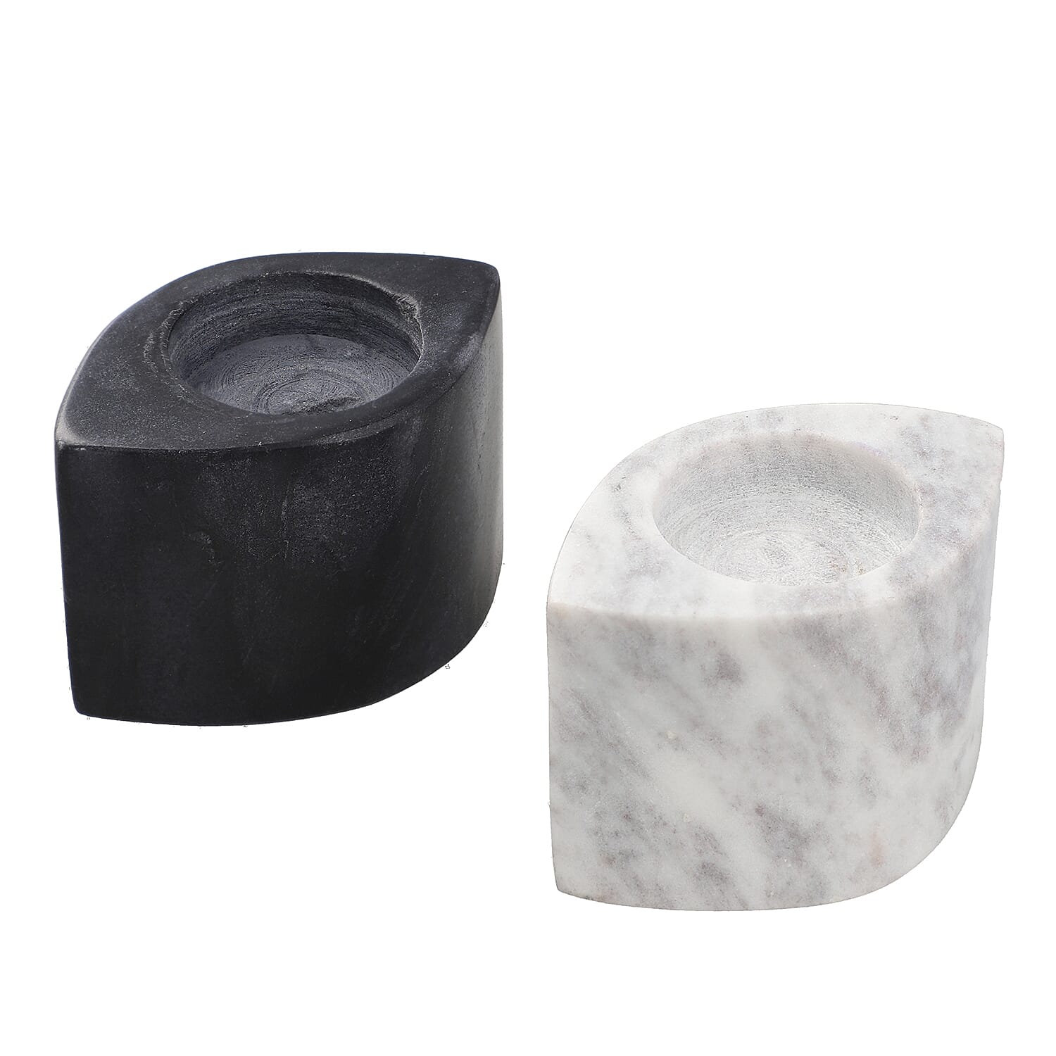 Candle Holder (Size 7x5x5 cm) - White & Black