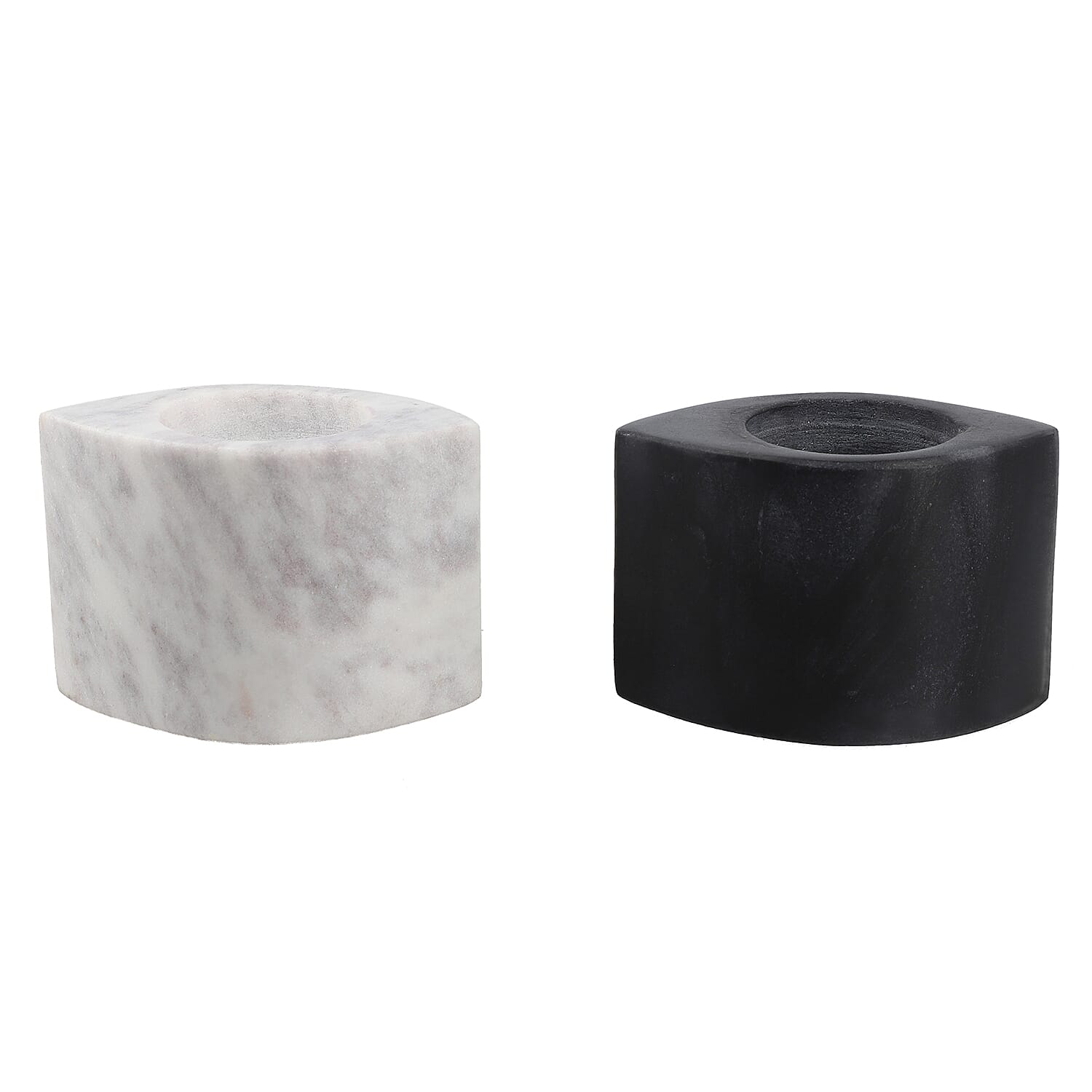 Candle Holder (Size 7x5x5 cm) - White & Black
