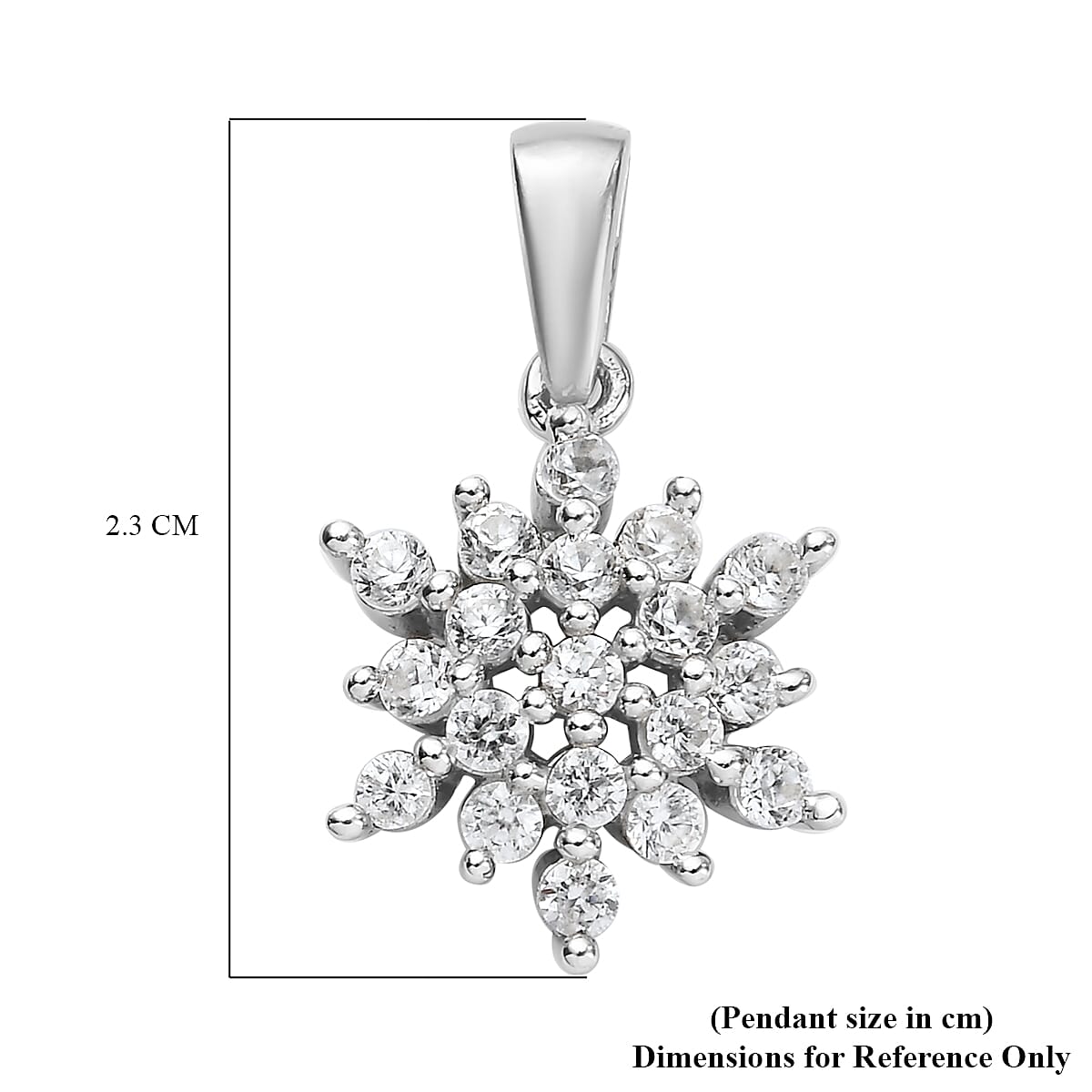 Natural Cambodian Zircon Pendant in Platinum Overlay Sterling Silver