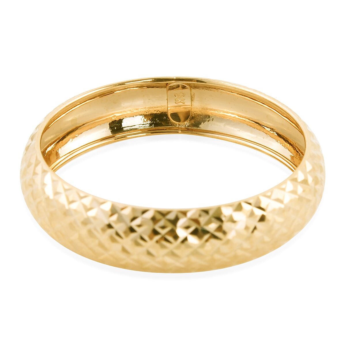 Royal Bali Collection - 9K Yellow Gold Diamond Cut Band Ring