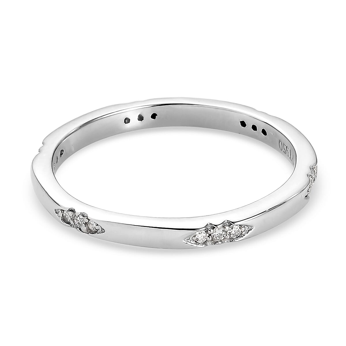 RHAPSODY 950 Platinum IGI Certified Diamond (VS/E-F) Ring 0.10 Ct.