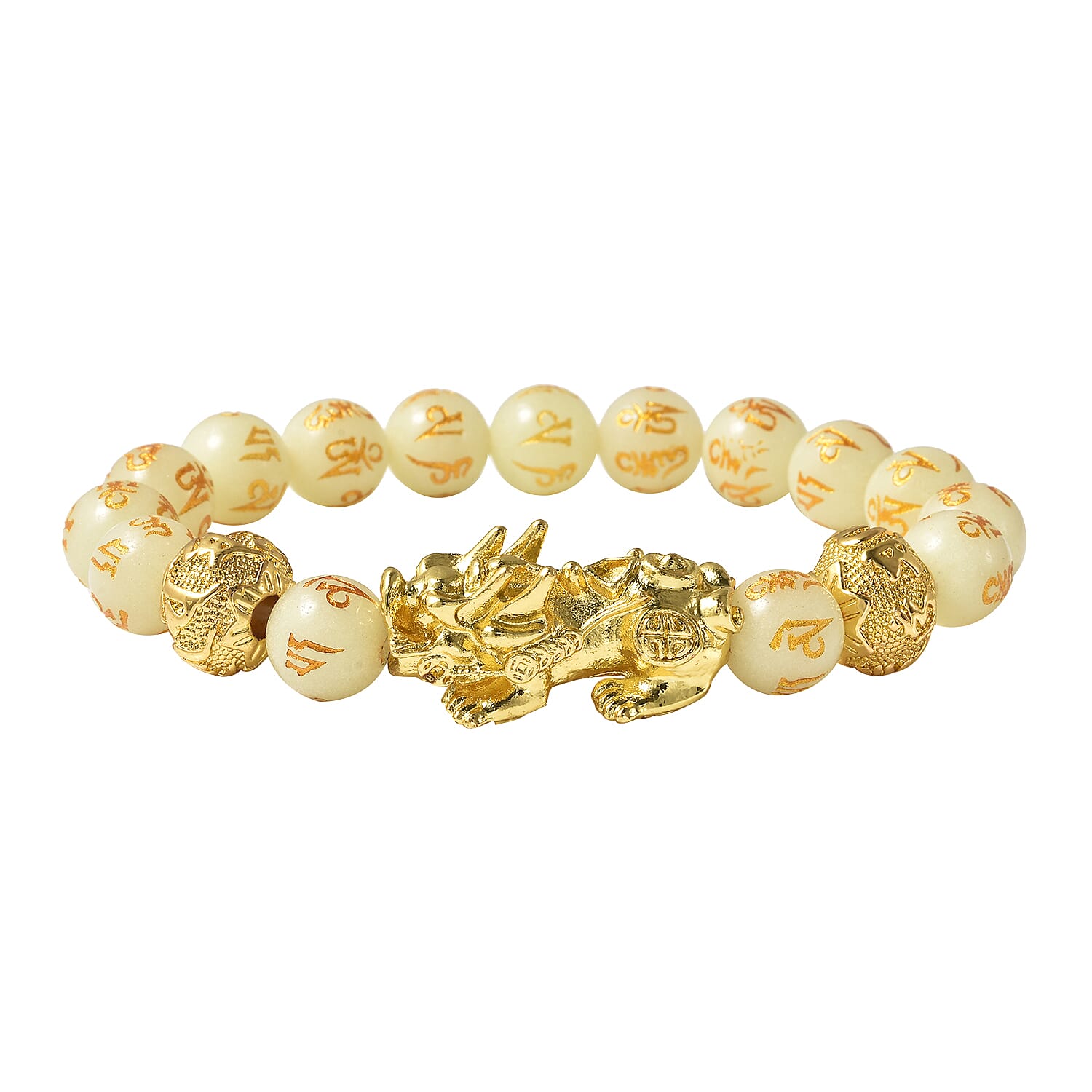 Luminous Stretchable Bracelet (Size-6.5 - 7) in Yellow Tone