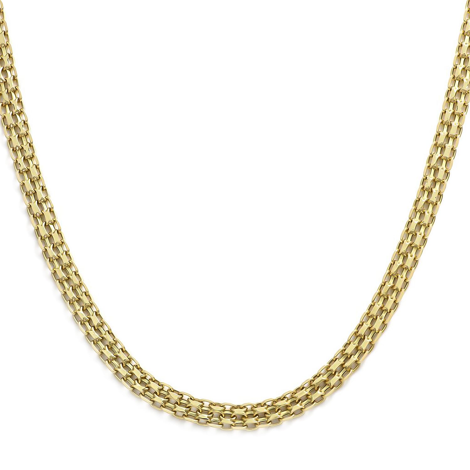 Maestro Collection - 9K Yellow Gold Bismark Necklace With Lobster Clasp (Size - 20). Gold wt 5.42 Gms