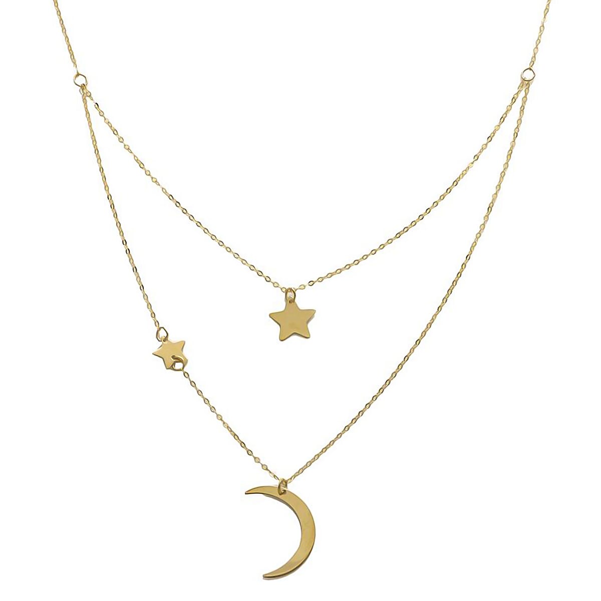 Maestro Collection - 9K Yellow Gold Starry Night Necklace (Size - 20) With Spring Ring Clasp