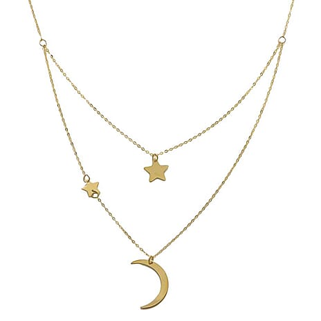 Maestro Collection - 9K Yellow Gold Starry Night Necklace (Size - 20) With Spring Ring Clasp
