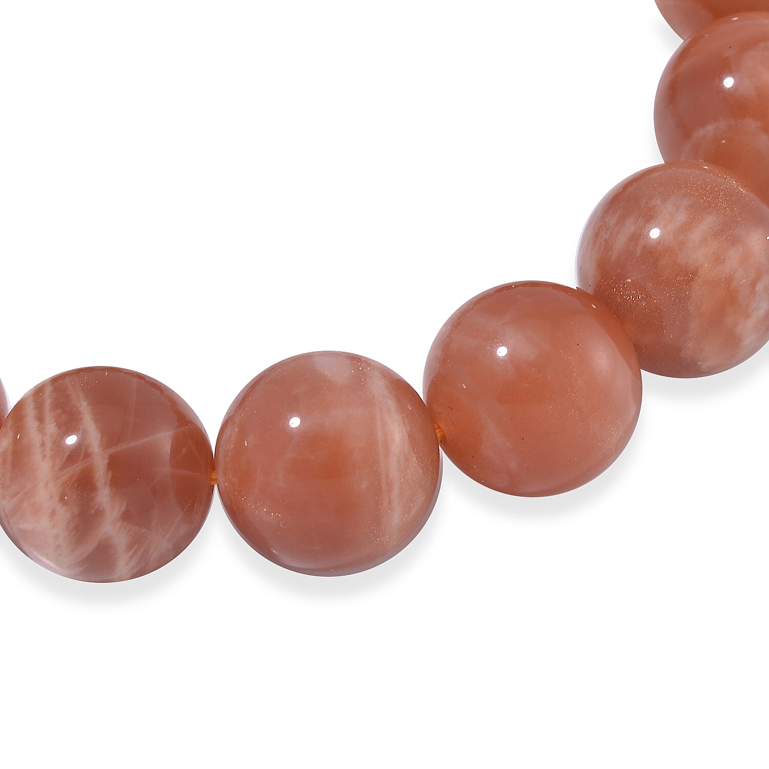 Peach Moonstone Stone Bracelet 280.0 Ct.