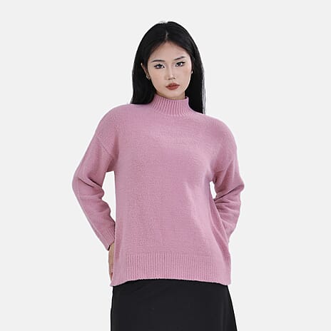 La Marey Alpaca-Like Sweater (Size L) - Dusty Pink