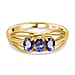 Trilogy Ring in 14K Gold Overlay Sterling Silver