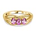 Trilogy Ring in 14K Gold Overlay Sterling Silver