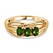 Trilogy Ring in 14K Gold Overlay Sterling Silver