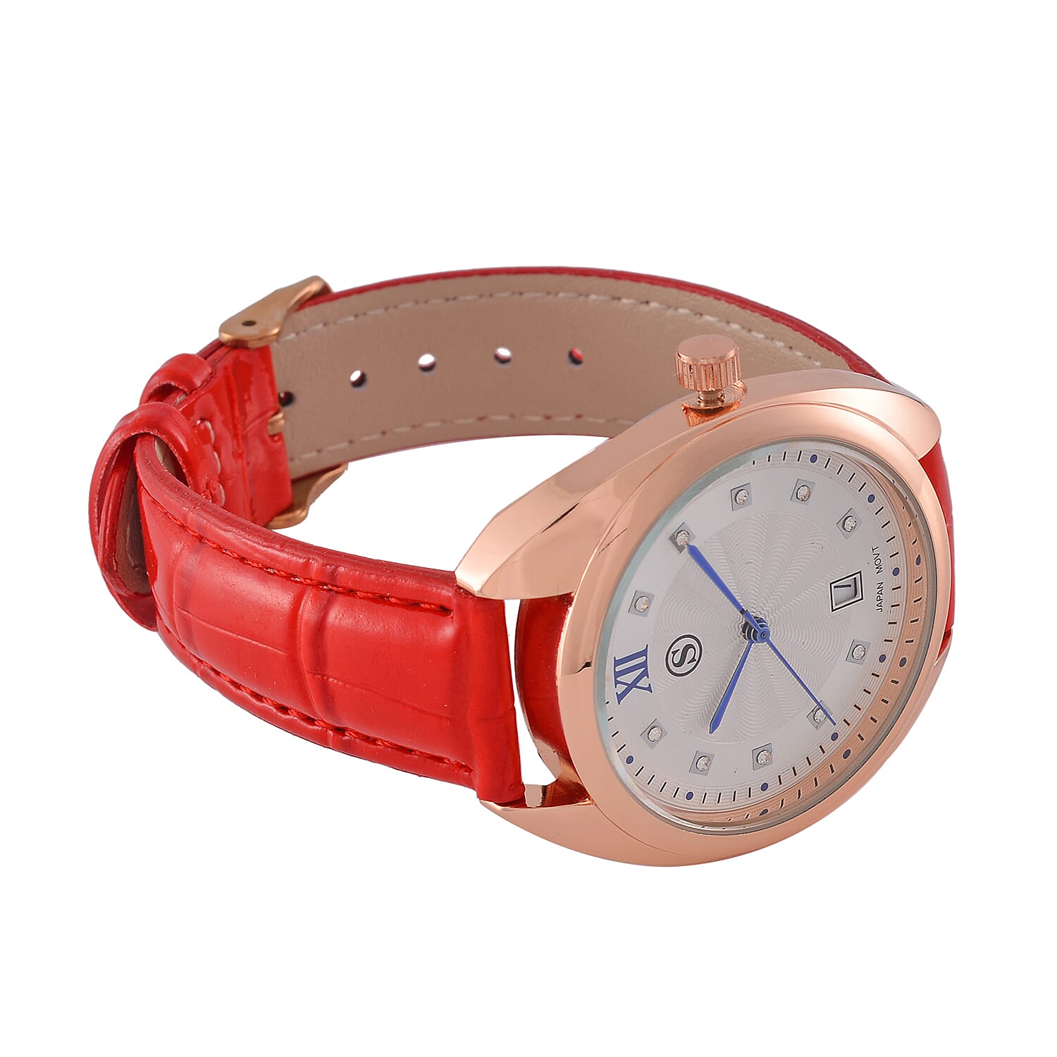 Strada Leather Strap Watch
