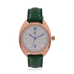 STRADA - Japanese Mov,  White Crystal Watch