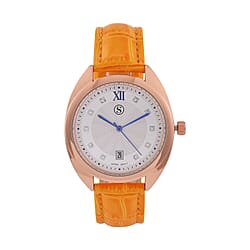 STRADA - Japanese Mov,  White Crystal Watch