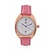 STRADA - Japanese Mov,  White Crystal Watch - Pink