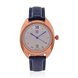 STRADA - Japanese Mov,  White Crystal Watch