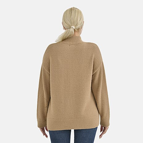 La Marey Alpaca-like Sweater (Size 8 to 10)- Khaki