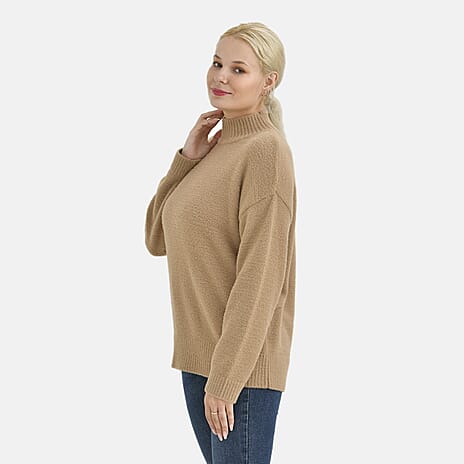 La Marey Alpaca-like Sweater (Size 8 to 10)- Khaki