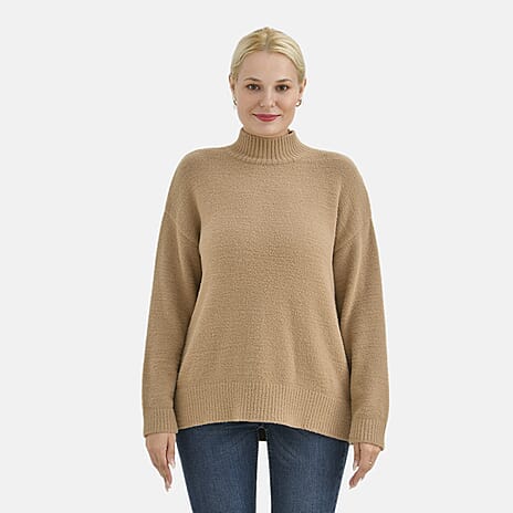 La Marey Alpaca-like Sweater (Size 8 to 10)- Khaki