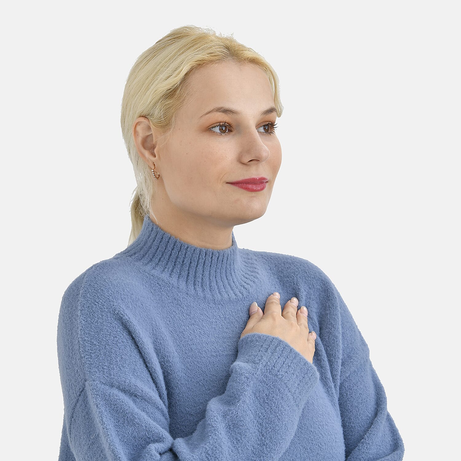 La Marey Alpaca-like Solid Womens Sweater