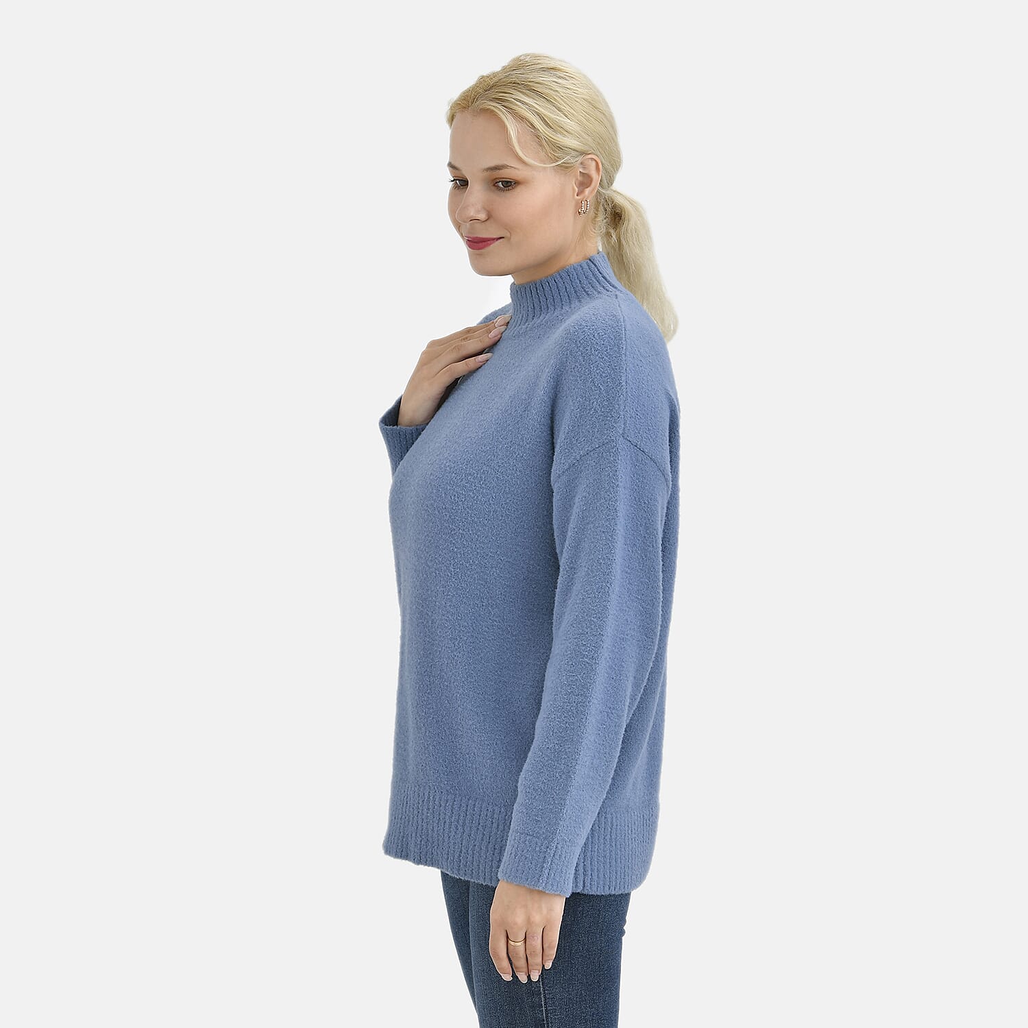 La Marey Alpaca-like Solid Womens Sweater