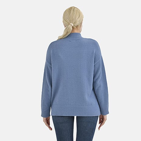 La Marey Alpaca-Like Sweater (Size L) - Blue