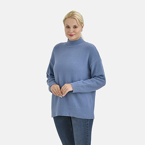 La Marey Alpaca-like Sweater (Size 20 to 22)- Blue