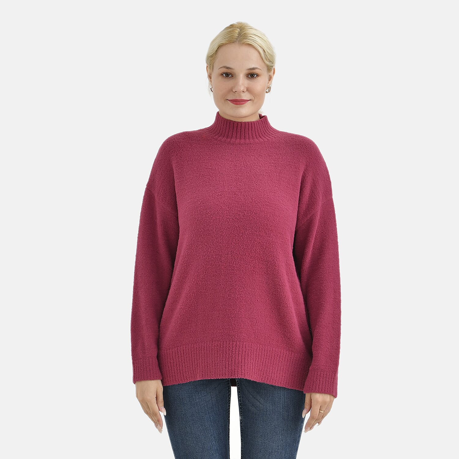 La Marey Alpaca-like Solid Womens Sweater