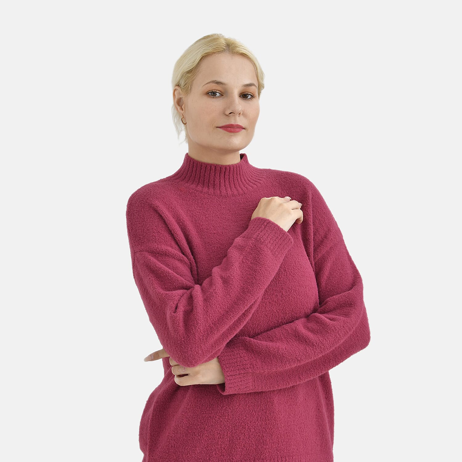 La Marey Alpaca-like Solid Womens Sweater