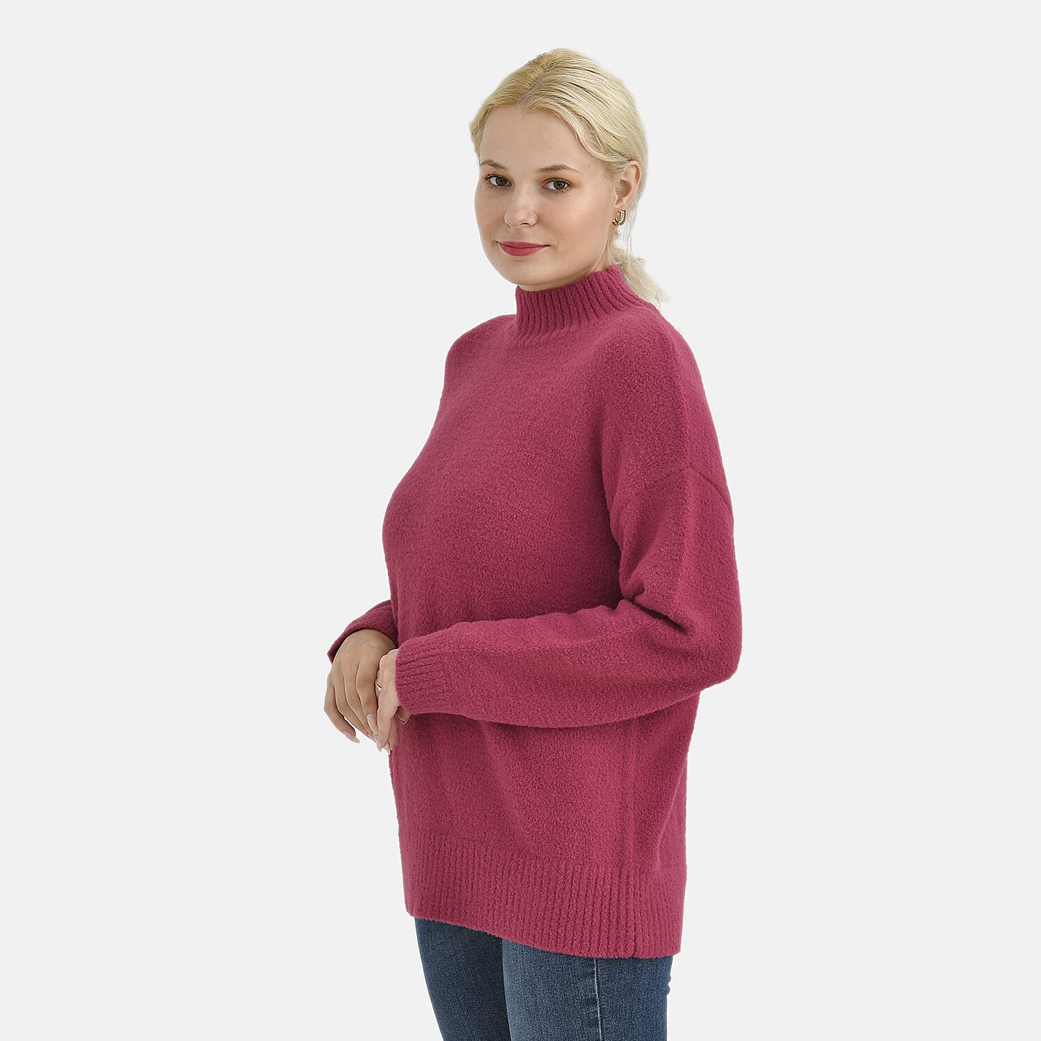 La Marey Alpaca-like Solid Womens Sweater
