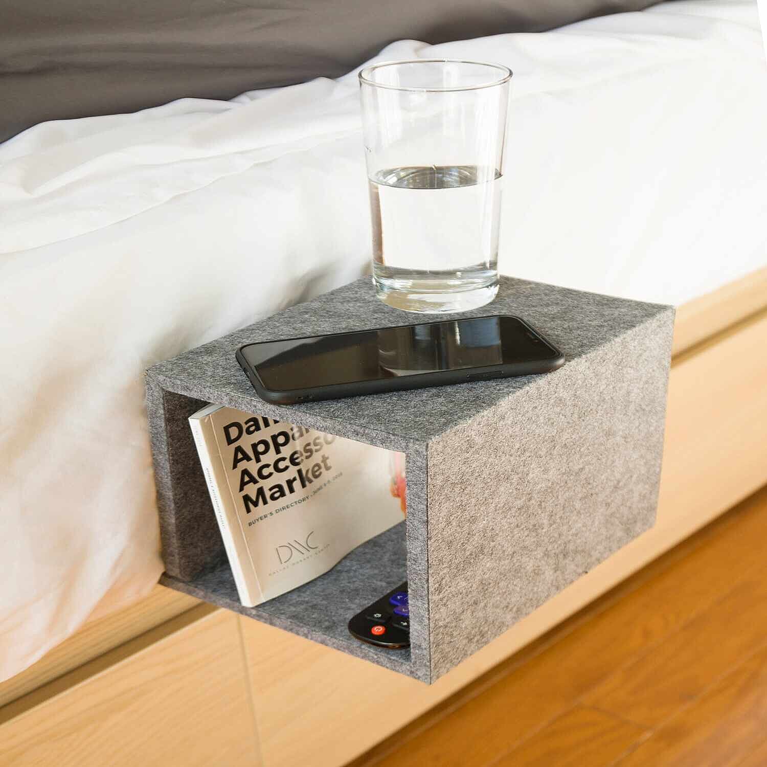 KIKKERLAND - Cube Bedside Table - Grey