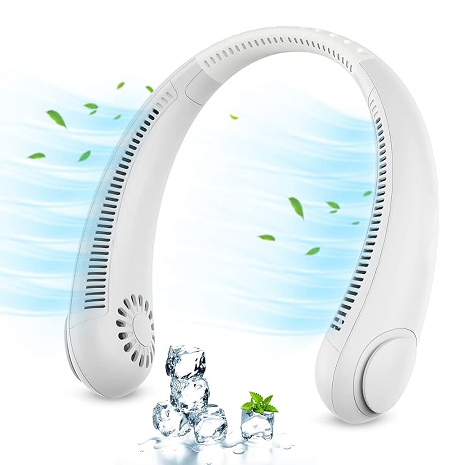 Portable & Hands Free Bladeless Neck Fan (Battery 2000mAh) - White