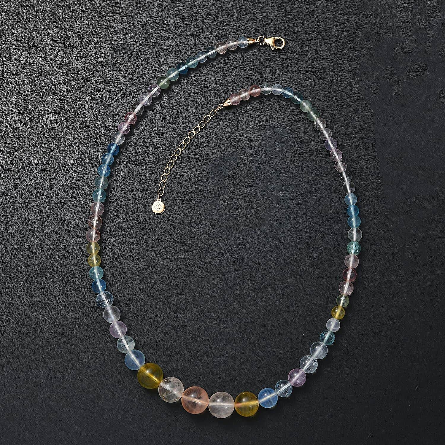 14K Yellow Gold  AA   Beryl  Beads Necklace (Size - 18) 125.00 ct,  Gold Wt. 1.87 Gms  125.000  Ct.