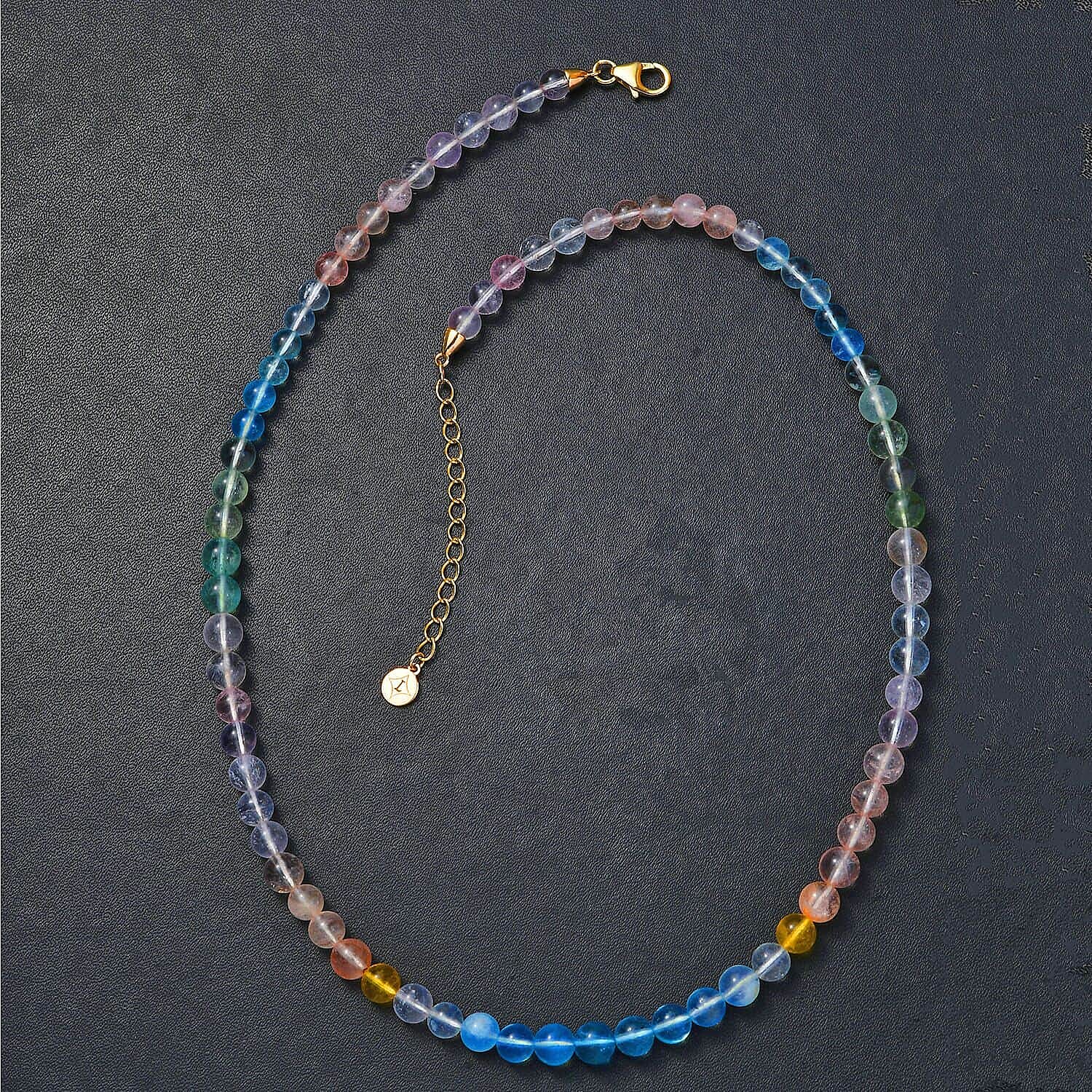 14K Yellow Gold  AA   Beryl  Beads Necklace (Size - 18) 90.00 ct,  Gold Wt. 1.87 Gms  90.000  Ct.