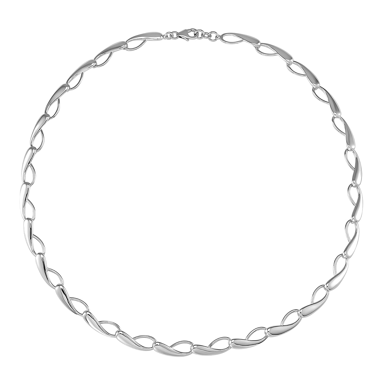 Brand New - Lucy Q Infinity Collection Rhodium Overlay Sterling Silver Necklace (Size - 18) With Lobster Clasp