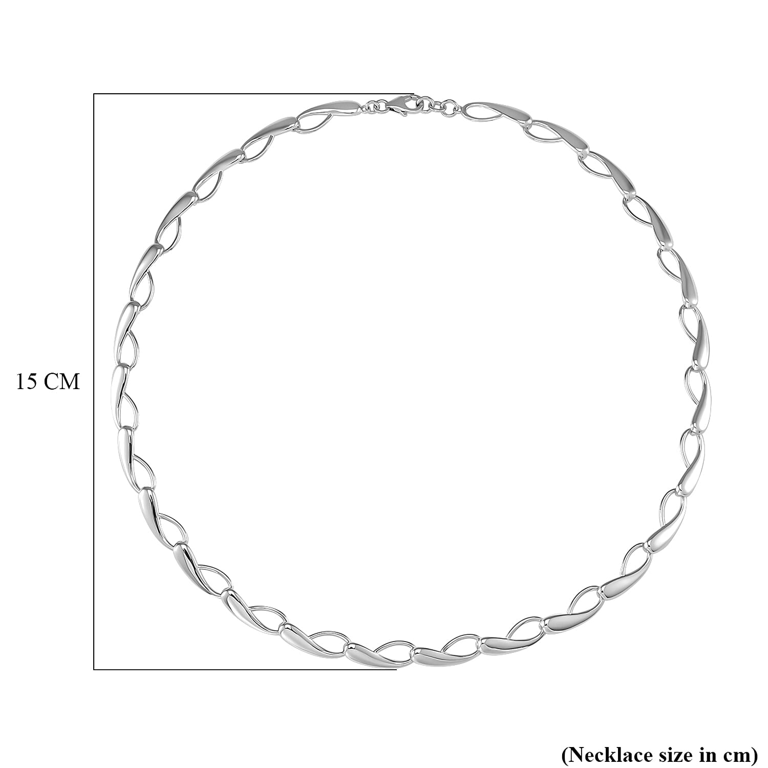 Brand New - Lucy Q Infinity Collection Rhodium Overlay Sterling Silver Necklace (Size - 18) With Lobster Clasp