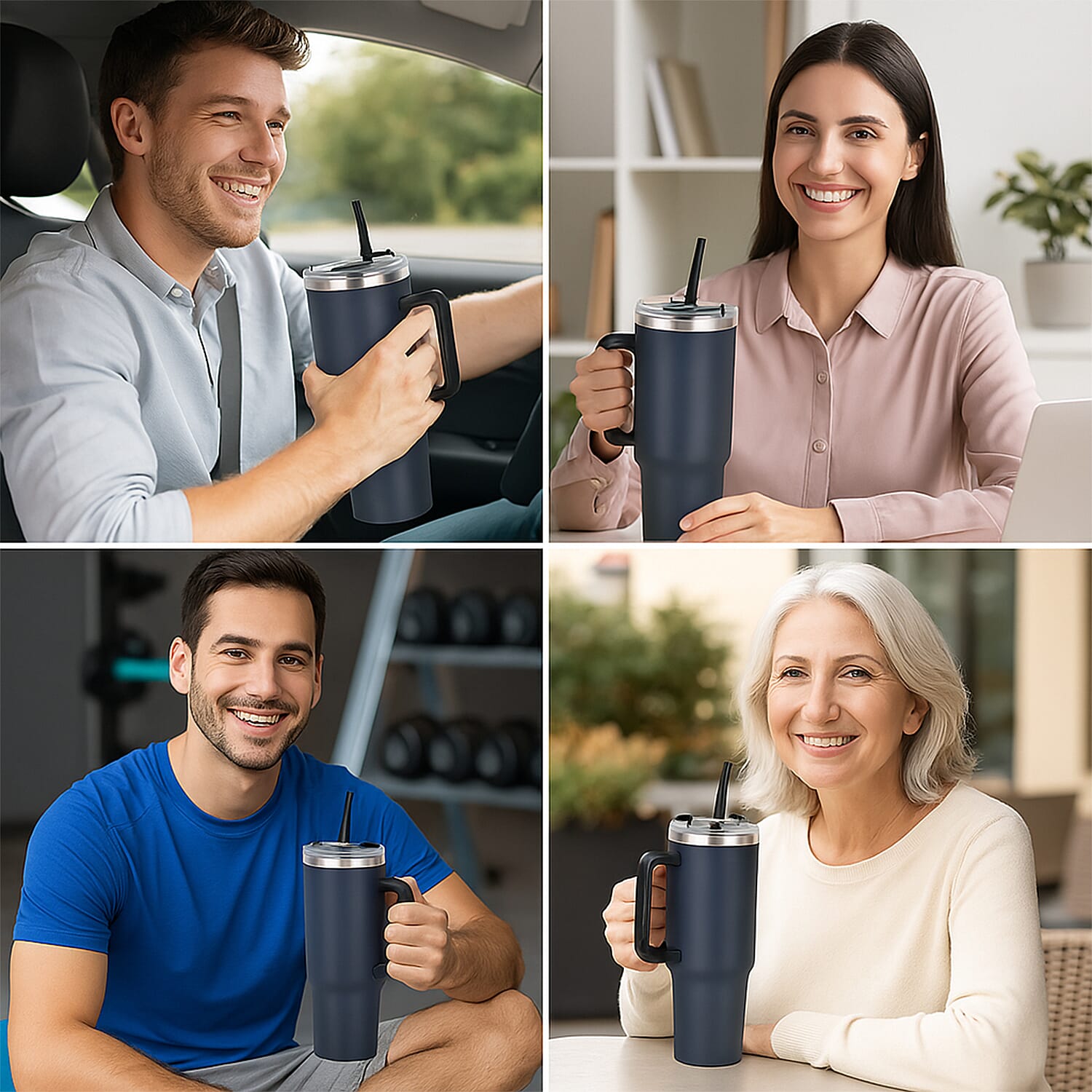 Coffee, Travel Mug and Tea Cup 1200ml - Navy