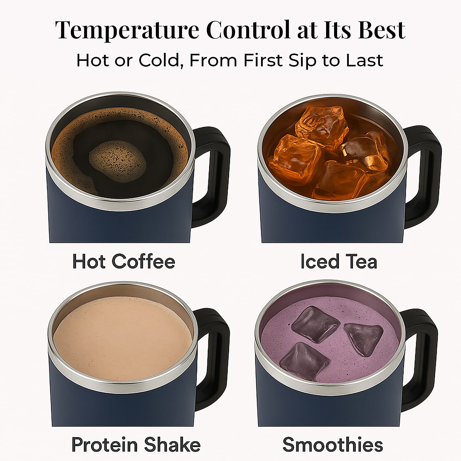 Coffee, Travel Mug and Tea Cup 1200ml - Navy