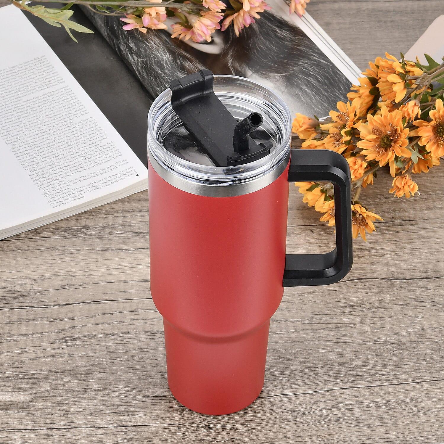 Coffee, Travel Mug and Tea Cup 1200ml - Red