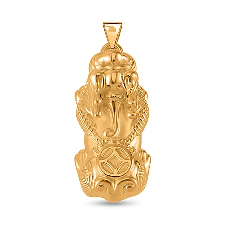 Pixiu Pendant in Yellow Gold Overlay Sterling Silver