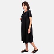Pure And Nature Woven Tie Front Midi Dress 1718873403 TJC