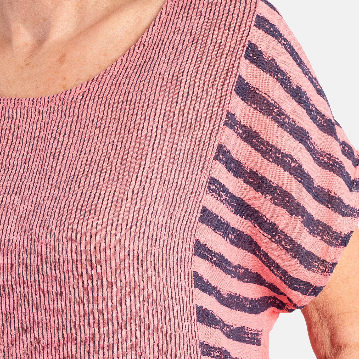 Pure and Natural 100% Cotton Woven Dress (One Size, 8-16) - Peach Pure and Natural 100% Cotton Woven Dress (One Size, 8-16) - Peach
