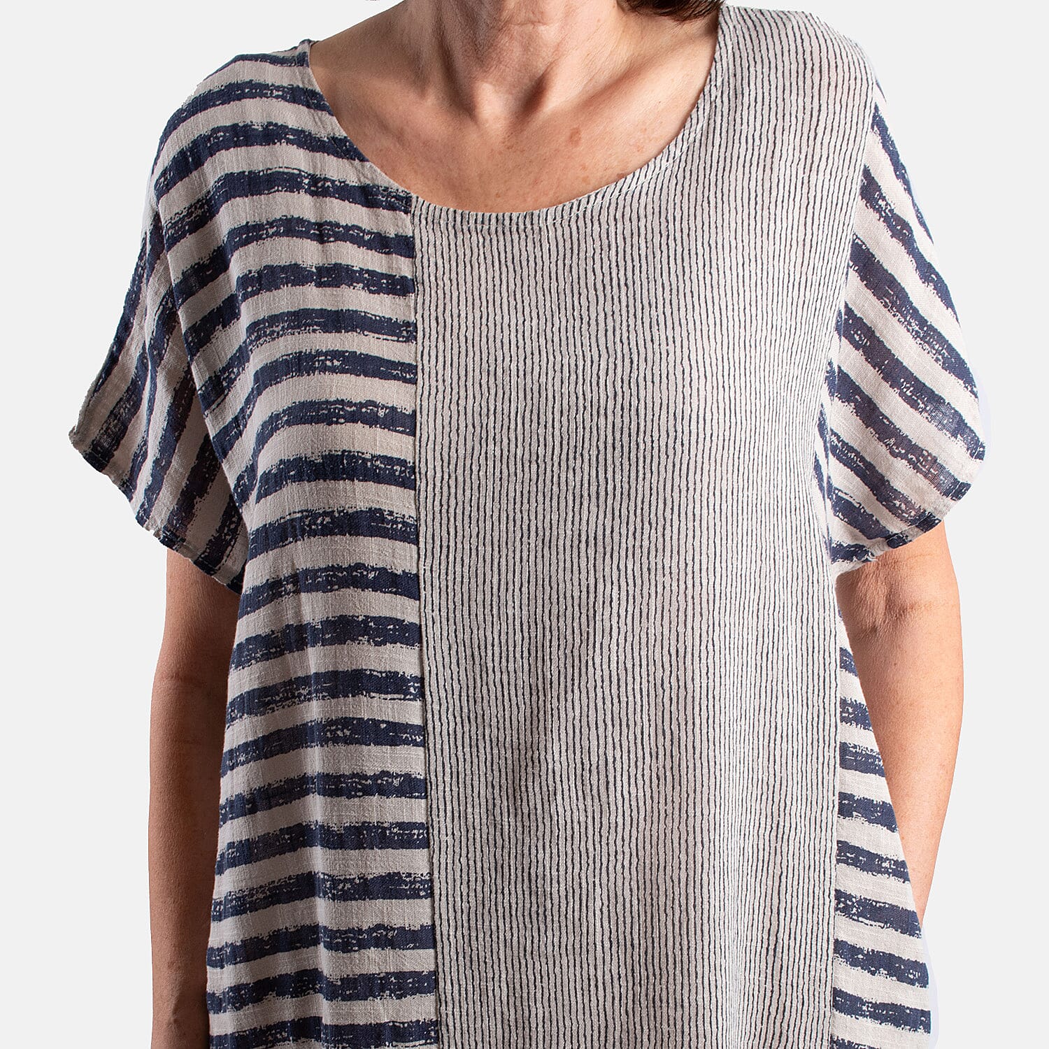 Pure and Natural 100% Cotton Woven Dress (One Size, 8-16) - Green